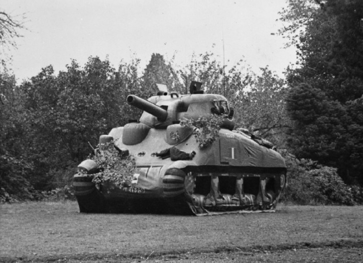 battle with fake tank WWII
