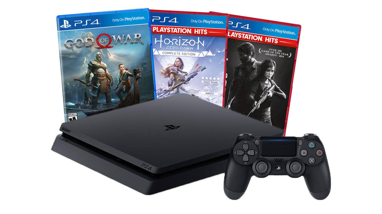 PlayStation 4 Slim + 3 Games Bundle - $199