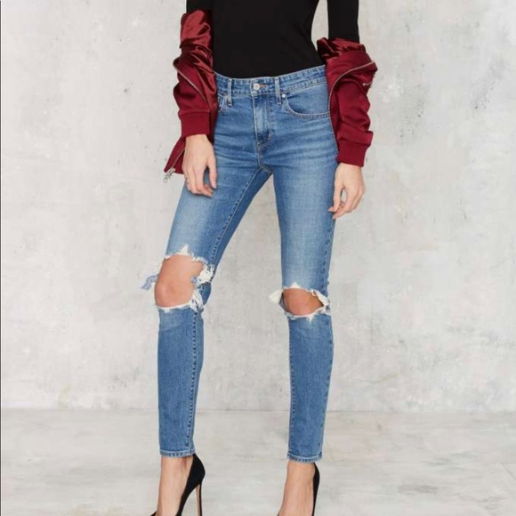 Levi's 721 High-Rise Ripped Skinny Jeans - $20.99