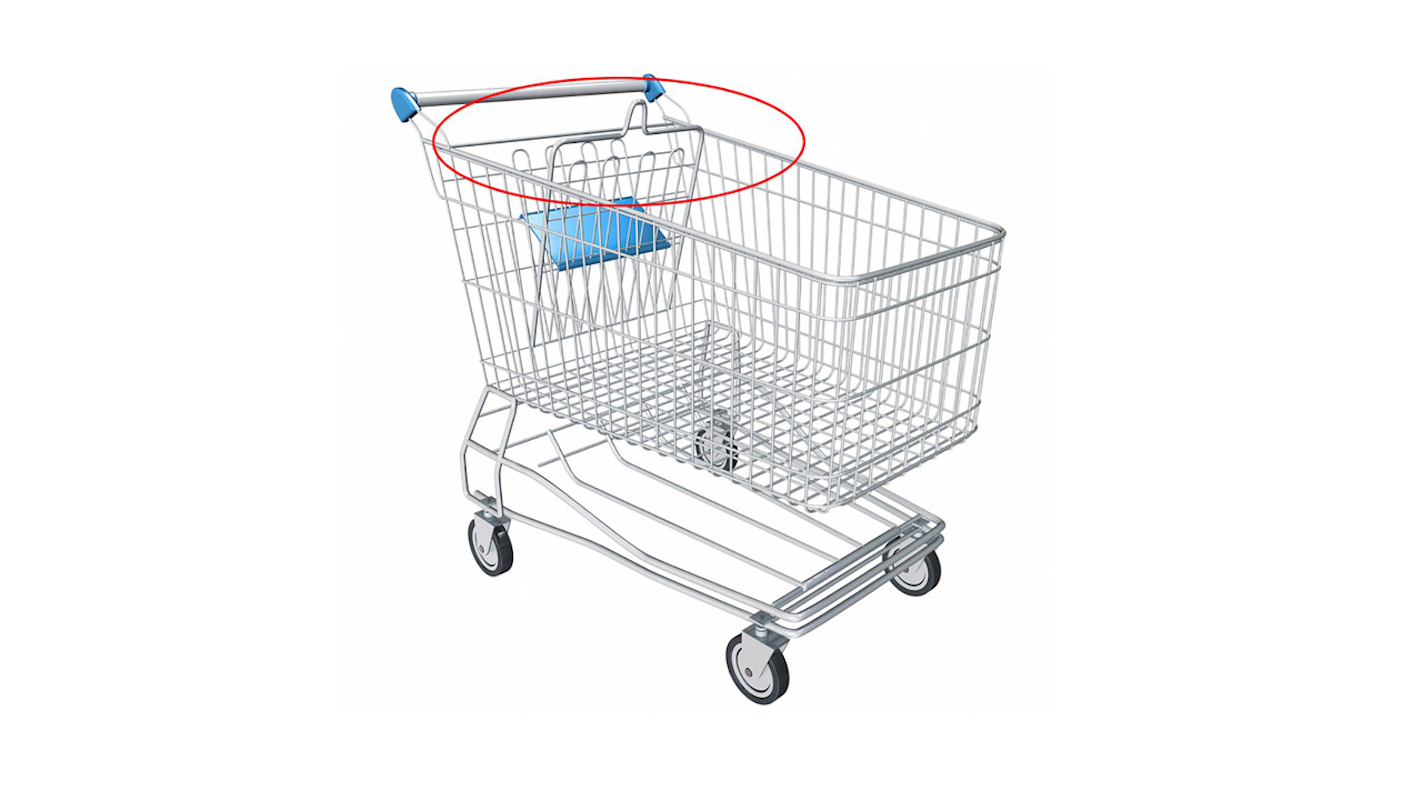 The Loop On Fold Out Part Of Grocery Carts