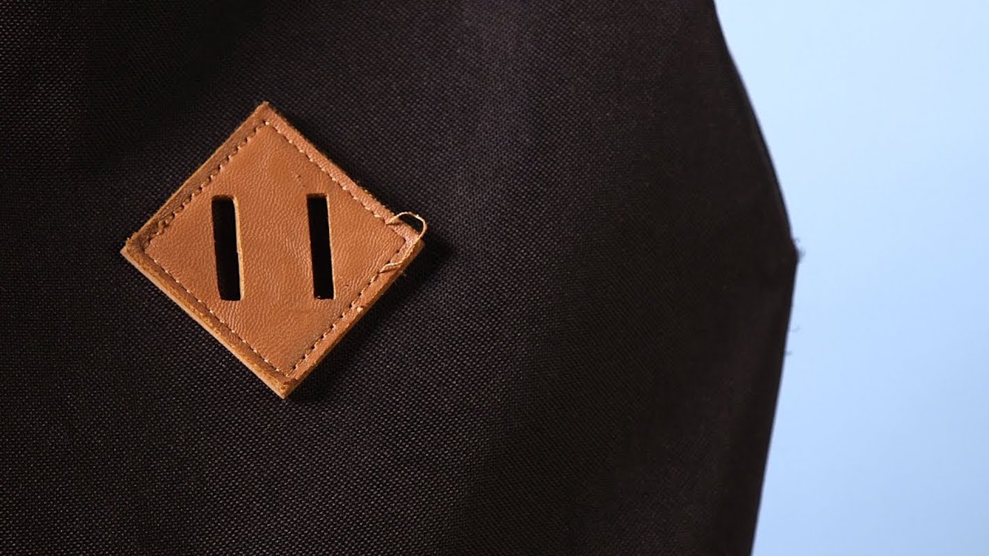 Square Patch With Slits On Backpacks