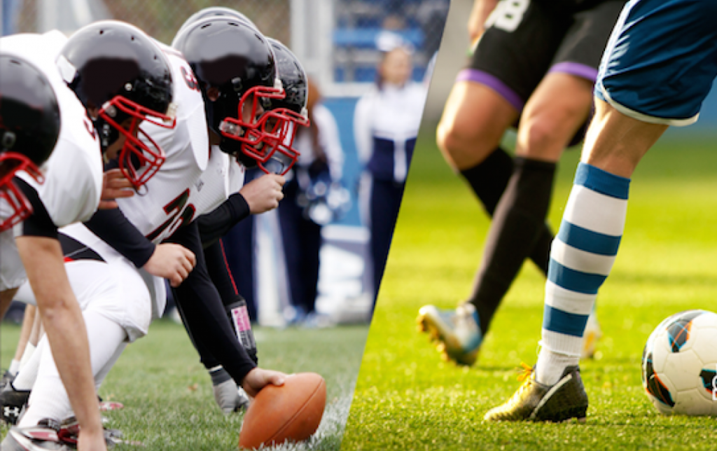 Soccer или Football. СОККЕР И футбол разница. Разница между регби и американским футболом. Футбол и здоровье.