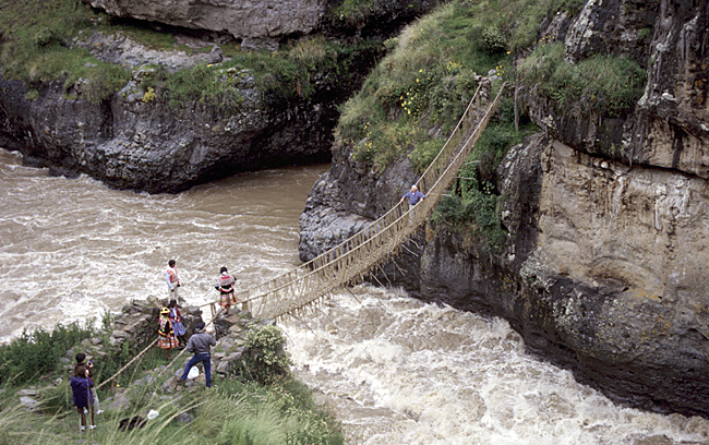 Keshwa Chaca Bridge In Peru