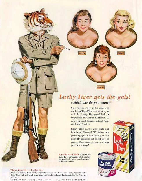 Lucky Tiger Hair Tonic in the 1950s