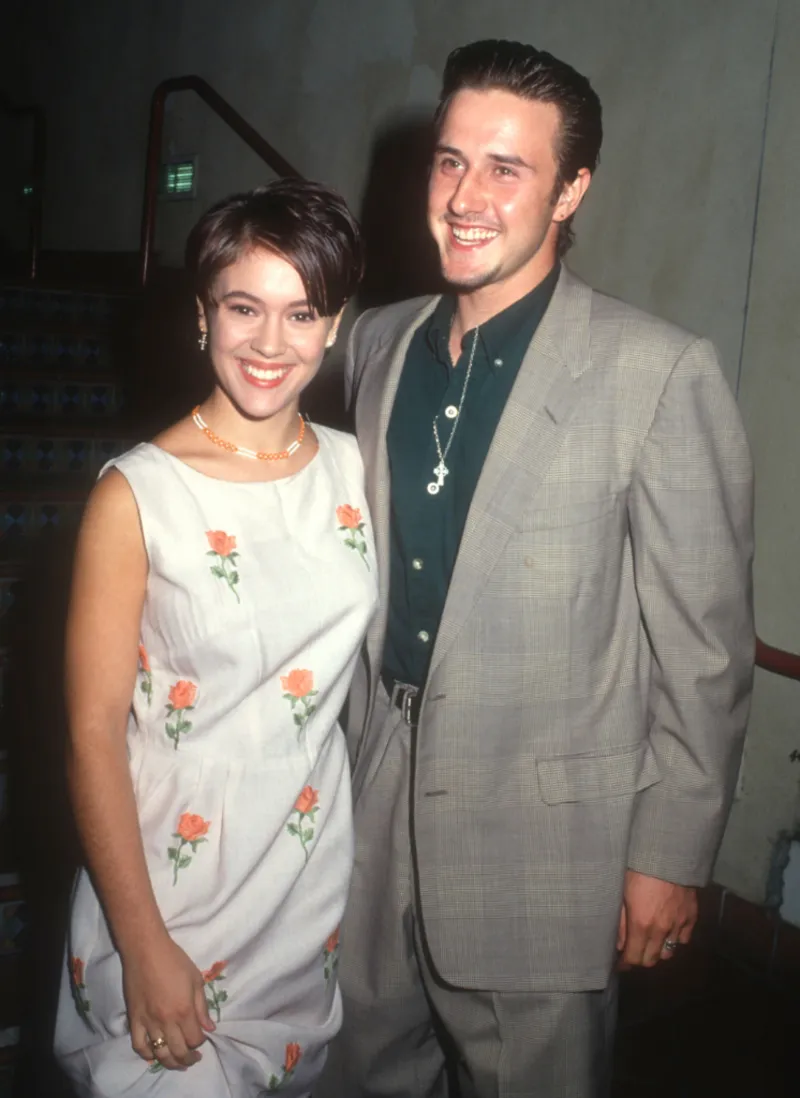 Alyssa Milano And David Arquette (Alamy)