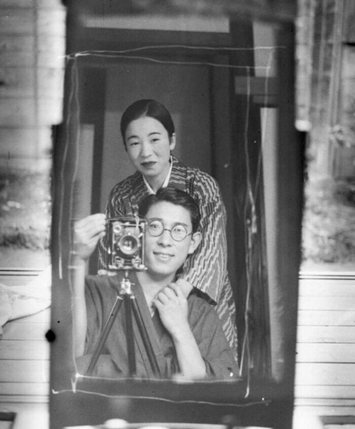 Mirror Selfie Of A Japanese Couple